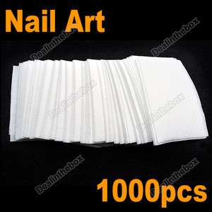 1000 X Nail Art Wipes Cotton Pad Paper Set Acrylic UV Gel Tips Remover 
