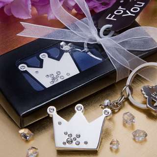 75 Crown Design Metal Key Chain Wedding / Bridal Shower Favors  