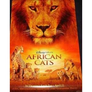  African Cats Movie Poster Double Sided Original 27x40 