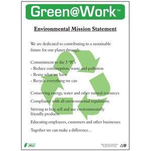  Going Green Mission Statement Poster