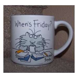  Sandra Boynton Whens Friday? Cat Coffee Mug Everything 