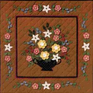 New Quilt Pattern   Olde Floral Bouquet 39 3/4 Square  