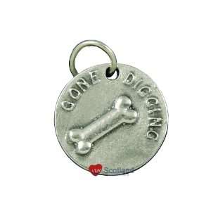  Dog Pet Tag Pewter Gone Digging: Patio, Lawn & Garden