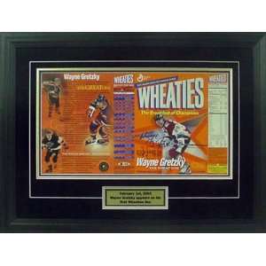  Wayne Gretzky Framed Autographed Wheaties Box