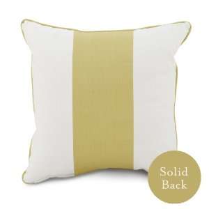    Banded Square Throw Pillow in Stone and Citron