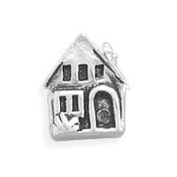 Sterling Silver New House Home Add a Charm European Story Bead  