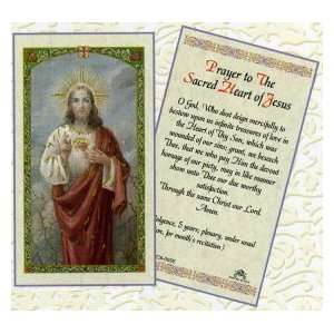  Sacred Heart of Jesus Prayer Card: Toys & Games