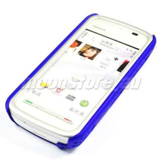 HARD RUBBER CASE COVER POUCH FOR NOKIA 5230 NURON BLUE  