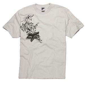  Fox Racing Sovereign T Shirt   X Large/Silver Automotive