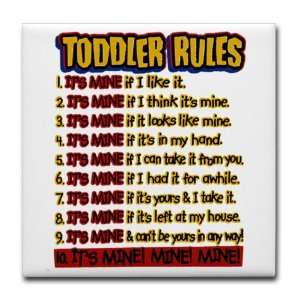  Tile Coaster (Set 4) Toddler Rules: Everything Else