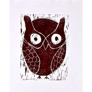  Owl Linocut, Limited Edition Digital Artwork, Home Decor 