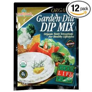 Good Life Food Dip Mixes, Garden Dill, 1 Ounce Bags (Pack of 12 