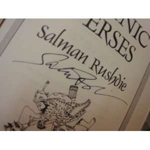  Rushdie, Salman The Satanic Verses 1989 Book Signed 