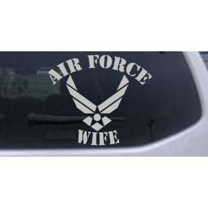 Air Force Wife Military Car Window Wall Laptop Decal Sticker    Silver 