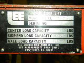 Presto Model XL48 60 Scissor Lift 6000 Lbs Center Load Capacity  