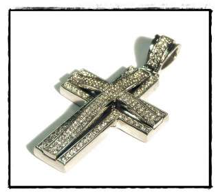 Hip Hop Cross Pendant 5001S w/necklace 36 4mm wide Franco Chain 