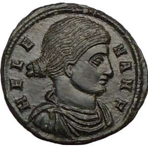  Saint HELENA w STAR 318AD Rare Authentic Ancient Roman 
