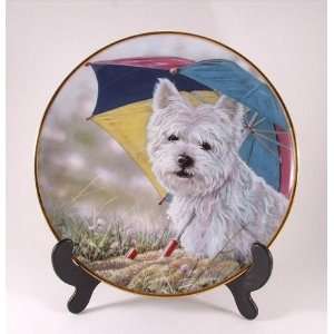  Danbury Mint dog plate   Westies   Undercover   by Paul 