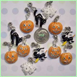 12) ASSORTED HALLOWEEN HOLIDAY Charms (#698)  