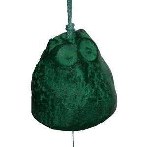  Japanese Cast Iron Green Owl Wind Chimes Patio, Lawn 