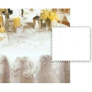  Sam Hedaya Linens Heirloom Bridal White Tablecloth 60 x 