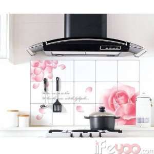   Wall Oil proof Decoration Decal Sticker Paper  ROSE: Kitchen & Dining