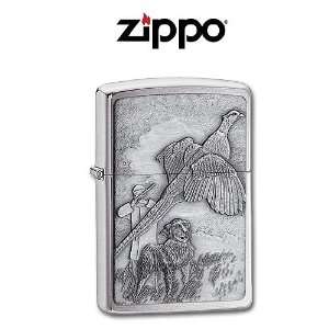  Zippo Flushing Pheasant Emblem Lighter #20853: Sports 