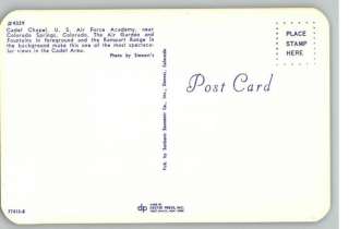 Postcard Cadet Chapel US Air Force AcademyColorado/CO  