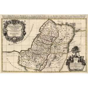 Antique Map of the Holy Land (Israel and Palestine) (1696 