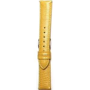  18mm Yellow Lizard Watch Strap   Fits Michele Watches: Everything Else