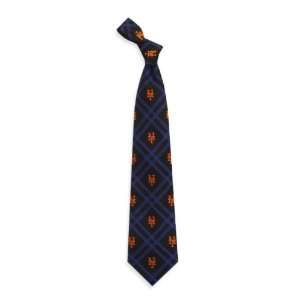New York Mets Black Plaid Woven Tie:  Sports & Outdoors