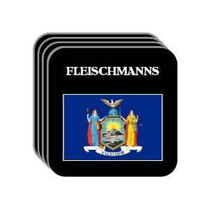  US State Flag   FLEISCHMANNS, New York (NY) Set of 4 Mini 
