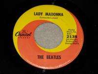 THE BEATLES Lady Madonna/Light 45rpm SINGLE RECORD + PS  