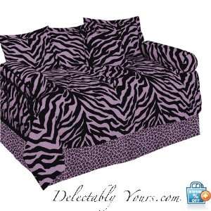   Pc Black & Pink Zebra Daybed Bedding Comforter Set: Home & Kitchen