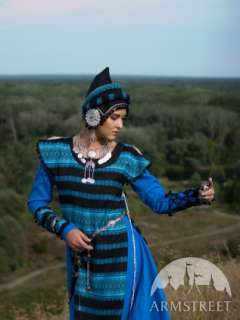 Sarmatian Tsarina Fantasy Medieval Style Dress And Overcoat Set