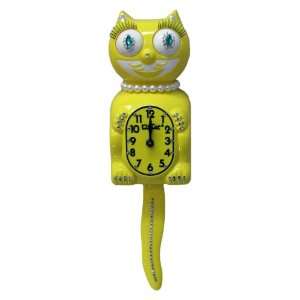   : Limited Yellow Jeweled Lady Kit cat Clock Kat Klock: Home & Kitchen