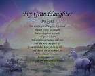 MY GRANDDAUGHTER PERSONALIZED POEM BIRTHDAY OR CHRISTMA