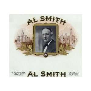  Al Smith Brand Cigar Box Label, Former Governor of New 