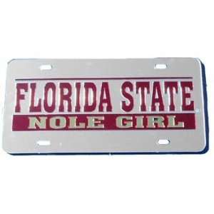    Florida State Seminoles Lm Nole Girl Bar Tag Slv