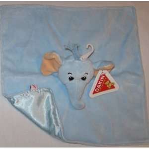  Snuggle Safari Mini Blanket Lovey   Blue Elephant Toys 