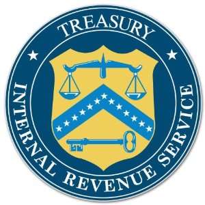  IRS Internal Revenue Service car bumper sticker 4 x 4 