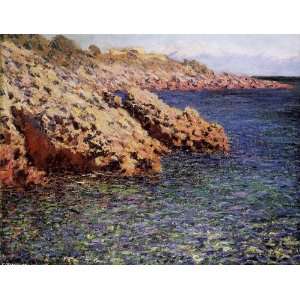  Hand Made Oil Reproduction   Claude Monet   32 x 24 inches   Rocks 