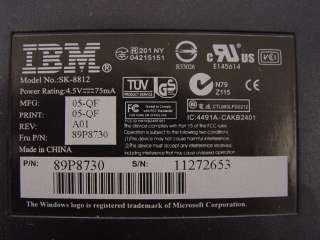 IBM SK 8812 Wireless USB Keyboard 89P8730 73P4067  