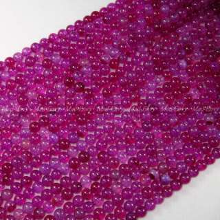 6mm Pale Purple Dragon Veins Agate Round Beads 15.5  