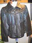 new himalaya black fringed leather motorcycle jacket la location 