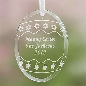   Easter Glass Suncatcher   Happy Easter Egg Design: Home & Kitchen