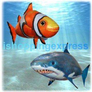 Air Swimmers RC Remote Control Flying Shark or Flying Clownfish Nemo 