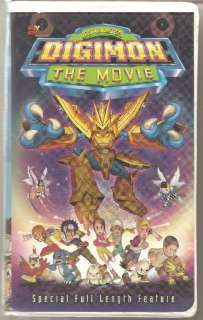 DIGITAL MONSTERS DIGIMON: THE MOVIE (VHS, 2001) 024543011385  
