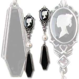    Coffin Drop Cameos of Alchemy Gothic Earrings