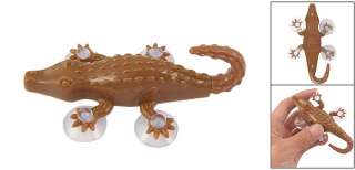 Office Crocodile Shape Coffee Color Suction Cup Hanger  